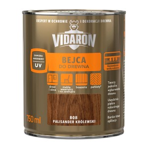 VIDARON Bejca Palisander Królewski, bejca do drewna do wewnątrz i na zewnątrz, puszka 750ml.