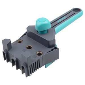 wolfcraft Meisterdübler przyrząd do kołków do precyzyjnych połączeń drewnianych z kołkami 6, 8, 10 mm.