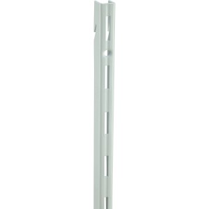Biała metalowa szyna ścienna, 1-rzędowa, 100 cm do systemów regałowych.