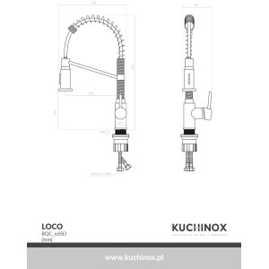 Kuchinox Bateria zlewozmywakowa stojąca sprężyna Loco czarna