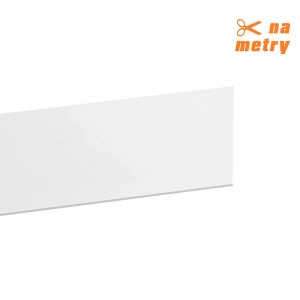 Biała listwa maskująca Gardinia z tworzywa sztucznego, szerokość 7 cm, do karniszy GE.