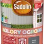 Ciemnoszara farba do drewna Sadolin do użytku zewnętrznego, ochrona do 6 lat.