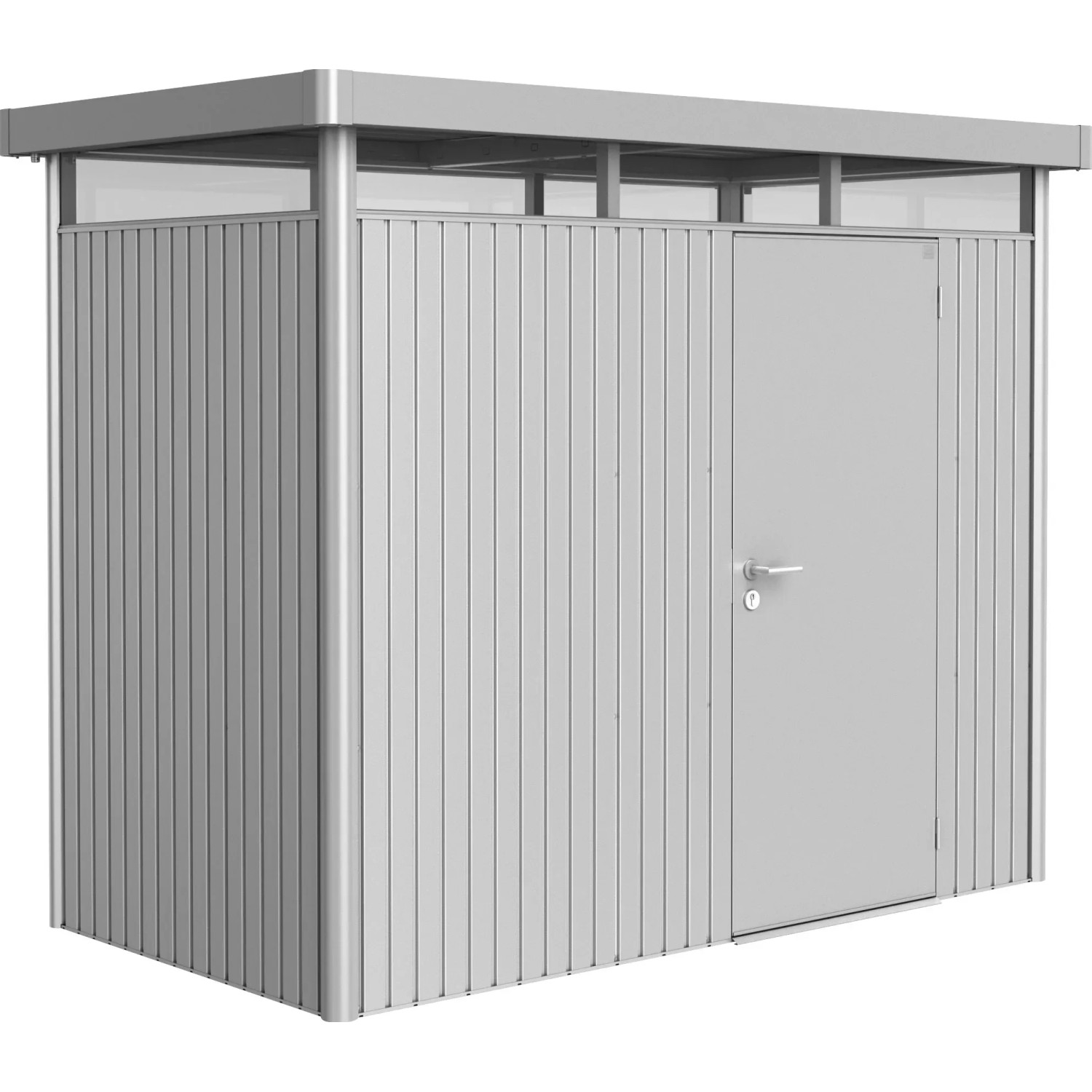 Biohort Metalowa altana ogr. HighLine Silver Metallic 3,5 m2, pojedyncze drzwi