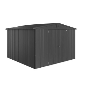 Metalowy domek narzędziowy Biohort Europa, ciemnoszary metalik, 8,9 m².
