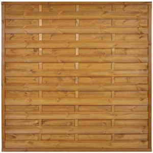 Drewniany panel ogrodzeniowy t.b.t. z lazurą sosnową do ogrodu.