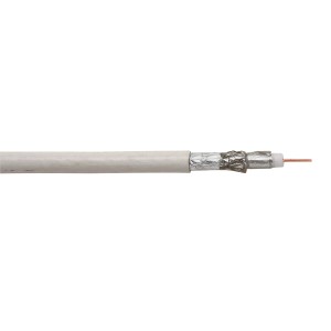 Biały kabel koncentryczny 4-S 120 dB na metry do systemów antenowych i satelitarnych.