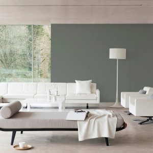 Pokój dzienny z farbą ścienną t.b.t., Kolorowe farby do ścian.