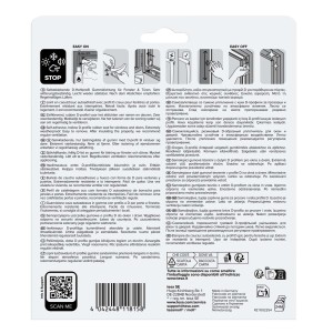 Opakowanie uszczelki okiennej t.b.t., akcesoria okienne, pokazujące zastosowanie i cechy produktu.