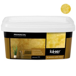 Wiadro farby efektowej Primacol Decorative, złotożółty. Do kreatywnej aranżacji ścian.