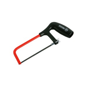 Piła uniwersalna LUX 150 mm ze stalową ramą i plastikową rączką do cięcia metalu i plastiku.