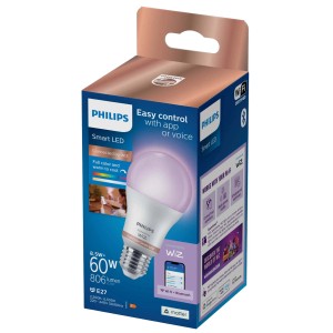 Żarówka LED Smart Philips E27 ze zmianą koloru, w oryginalnym opakowaniu.