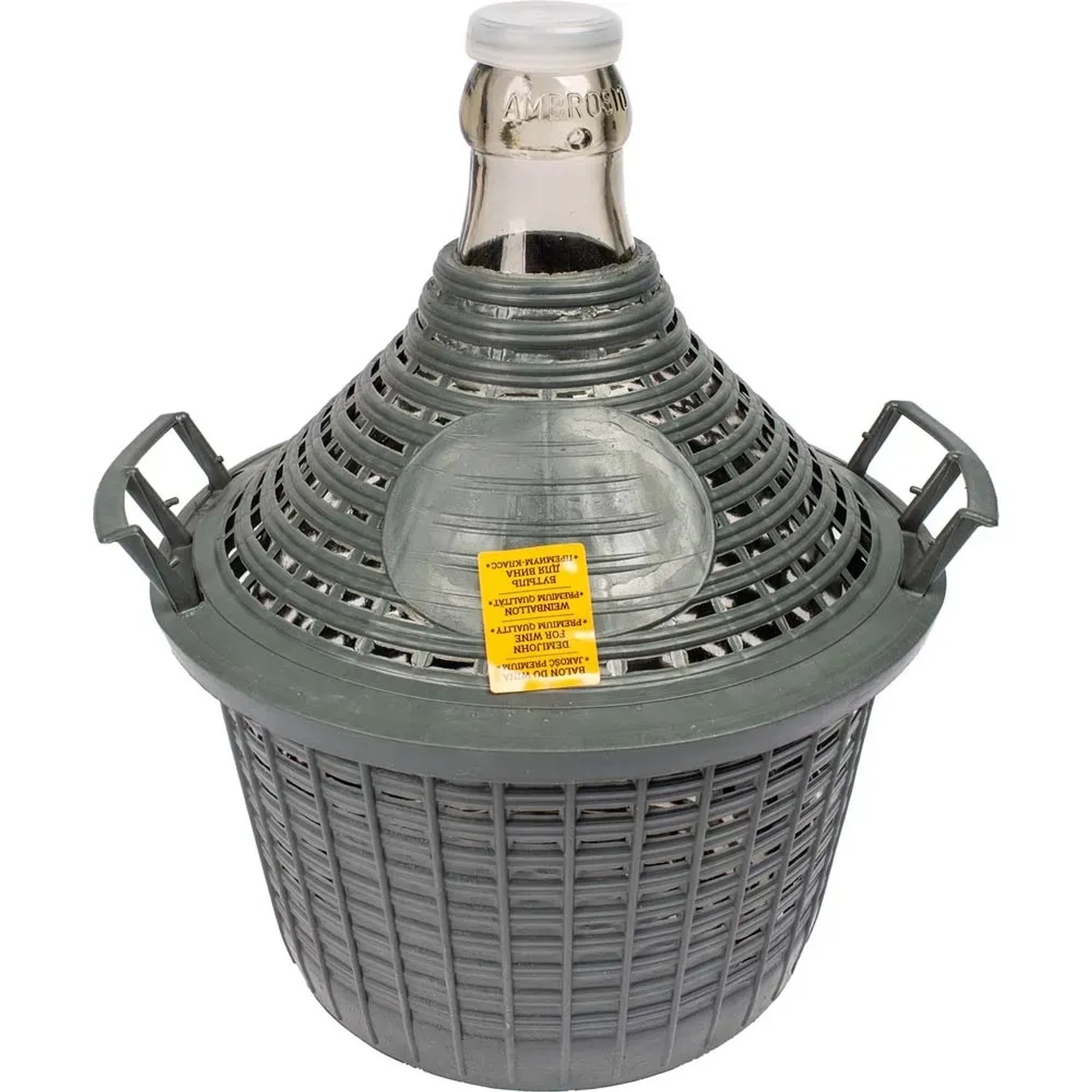 Balon do wina w koszu plastikowym - 5 l