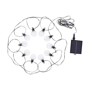 Struhm Girlanda solarna GLASI LED 3W RGBY 10x2lm IP44 7,5m czarna