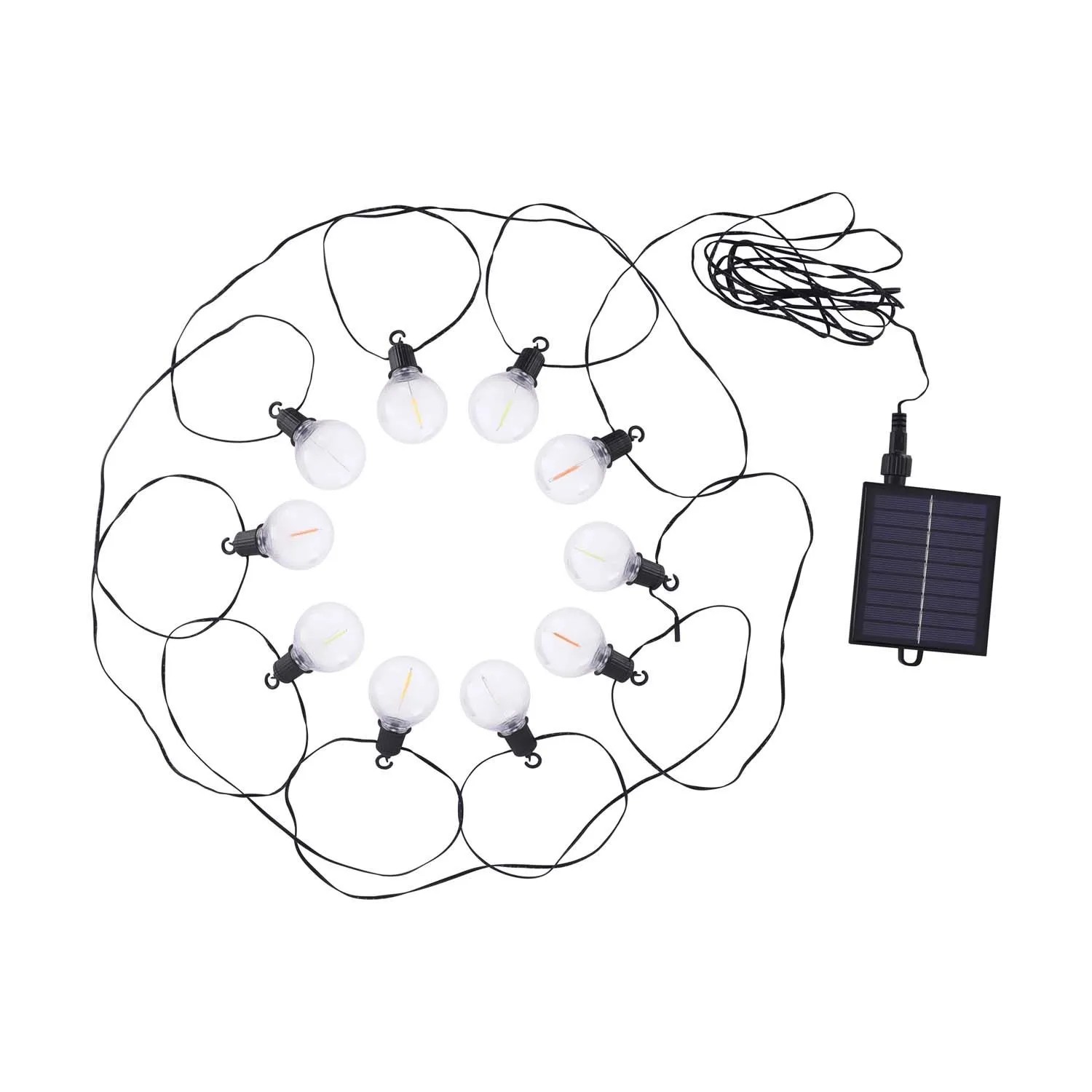 Struhm Girlanda solarna GLASI LED 3W RGBY 10x2lm IP44 7,5m czarna