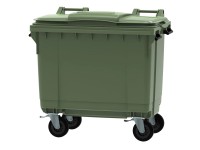 Pojemnik zielony na odpady szklane - 660 l