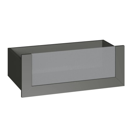 Szuflada grafit ze szklanym frontem 75,2 x 25 cm Garderoby/Szafy Modułowe