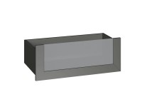 Szuflada grafit ze szklanym frontem 75,2 x 25 cm Garderoby/Szafy Modułowe