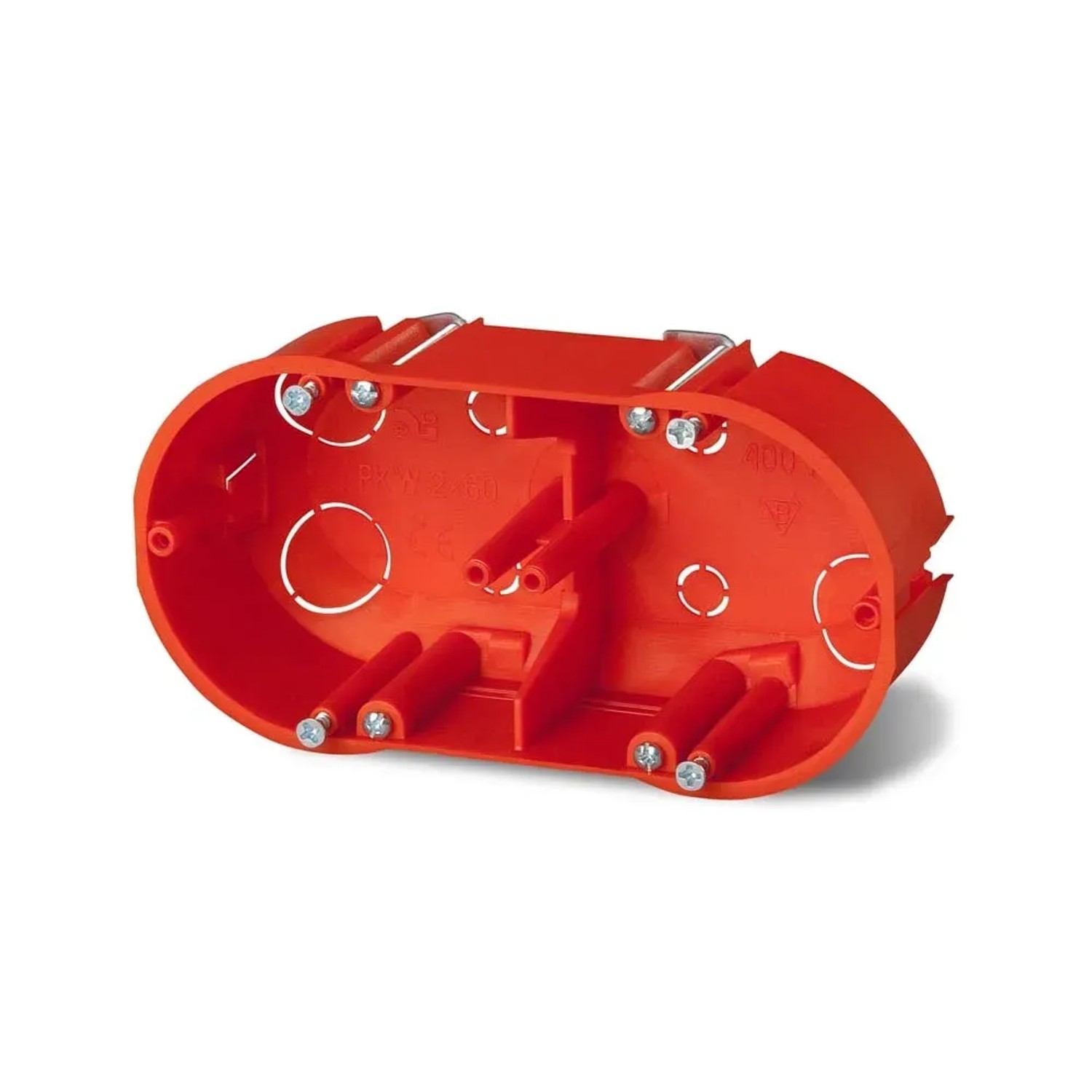 Elektro-Plast Puszka instalacyjna do płyt gk podwójna 2 x 60 mm czerwona