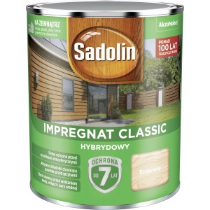 Puszka Sadolin Classic impregnat do drewna, bezbarwny, do użytku zewnętrznego.
