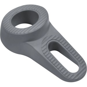 Szare zabezpieczenie okien i drzwi t.b.t. z dwoma otworami.