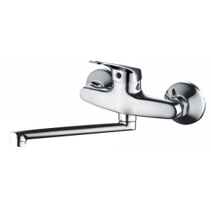 Błyszcząca bateria jednouchwytowa t.b.t. do montażu ściennego.