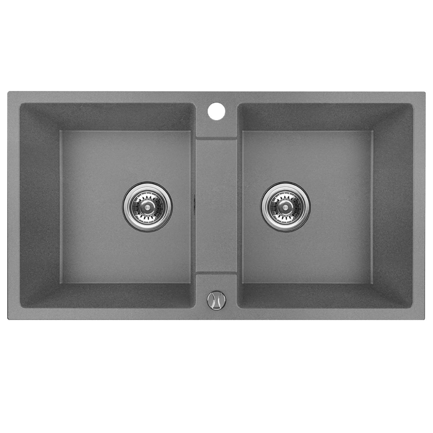 Kuchinox Zlewozmywak Rab 2-komorowy szary - 80 x 44 cm