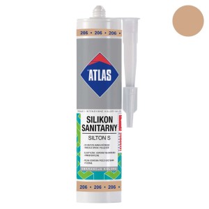 Atlas Silikon Sanitarny Silton S, odcień 206, tuba z aplikatorem.