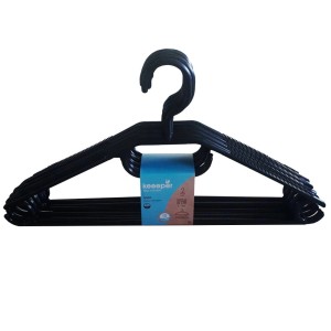 Czarne wieszaki na ubrania, zestaw 10 sztuk. Praktyczne Wieszaki na ubrania.