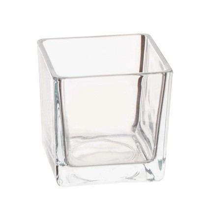 Świecznik szklany t-light kwadrat - 8 x 8 cm