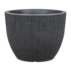 Scheurich Doniczka Barceo, Ø 29 cm, Stony Black, z fakturą kory drzewa, do wewnątrz i na zewnątrz.