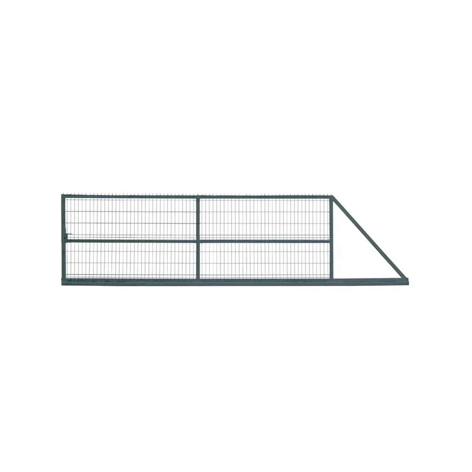 Jarmex Brama panelowa przesuwna prawa antracyt mat 400 x 168 cm