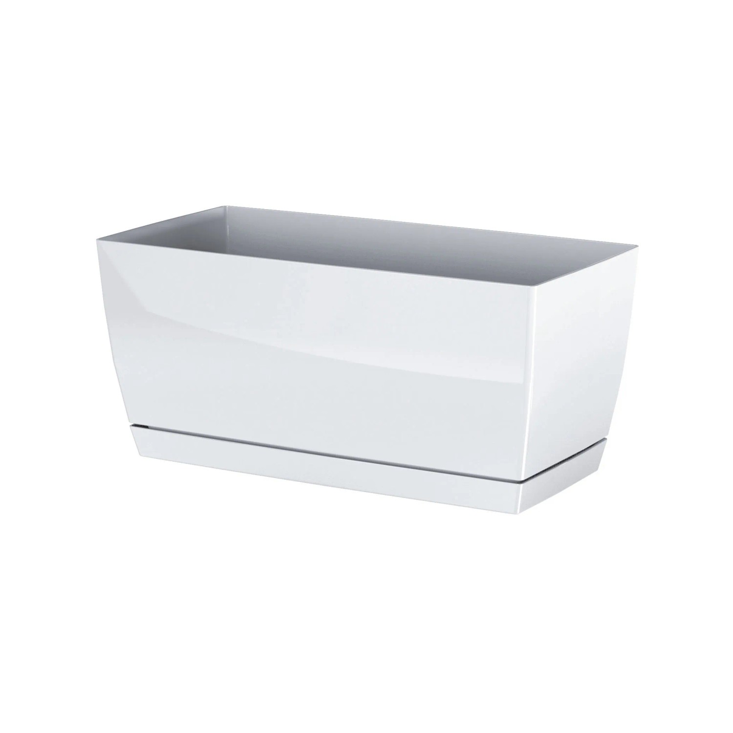 Prosperplast Skrzynka Coubi z podstawką biała - 24 cm