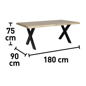 Stół ogrodowy TETONIA nogi krzyżowe