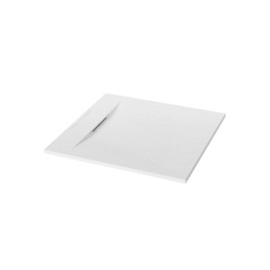 Invena Brodzik Alvero struktura kamienia biały 80x80x2,6 cm