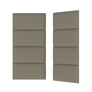 Panele ścienne t.b.t. w kolorze szarym, zestaw 2 szt. do dekoracji ścian.