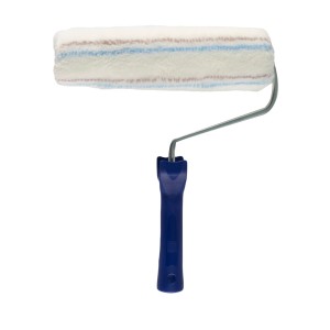 Wałek akrylowy LUX 25 cm z wyściełanym pokrowcem i niebiesko-czarnym miękkim uchwytem.