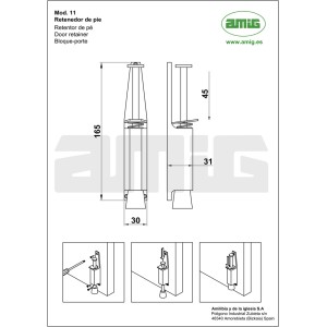 Rysunek techniczny: t.b.t. Zabezpieczenie drzwi i okien z wymiarami.