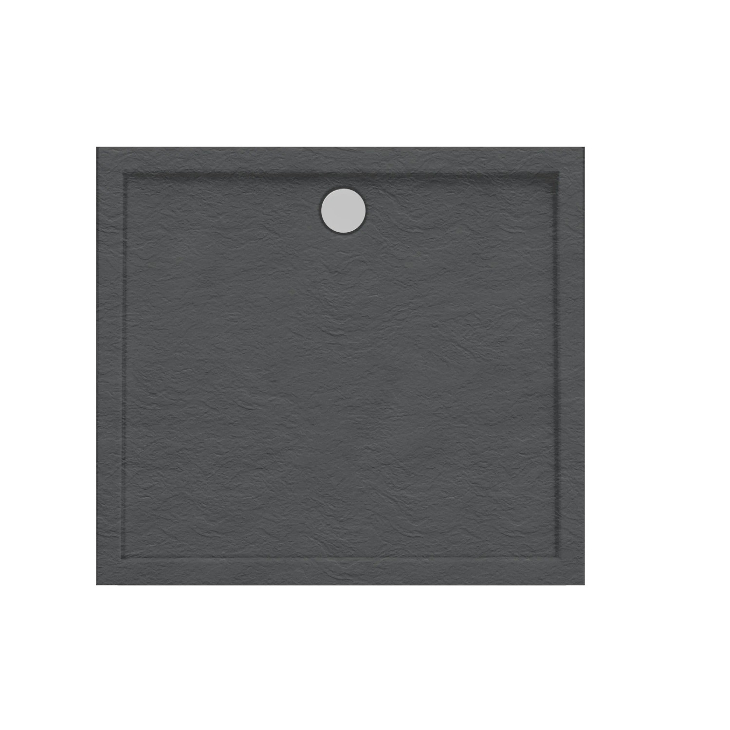 Brodzik kwadratowy Schedpol Larix 90x90x4,5 cm antracytowy strukturalny_2