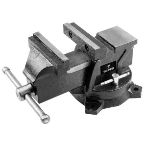 Czarny imadło stołowe Topex do stołu warsztatowego