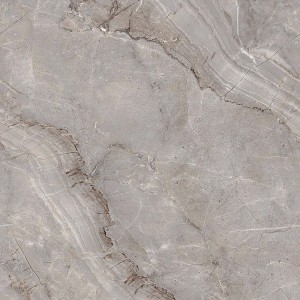 Szara płytka podłogowa z efektem marmuru, idealna do stylowych wnętrz.