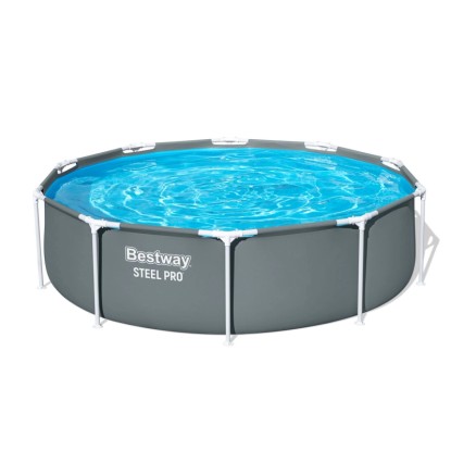 Basen na stelażu Steel Pro z pokrywą - śr. 305, wys. 76 cm