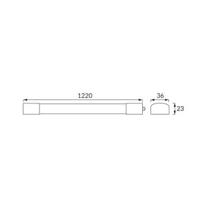 Struhm Lampa liniowa szczelna BENET LED 36W 4000K 3780lm IP65 122cm biała