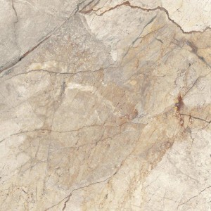 Beżowa płytka podłogowa z efektem marmuru i delikatnym wzorem.