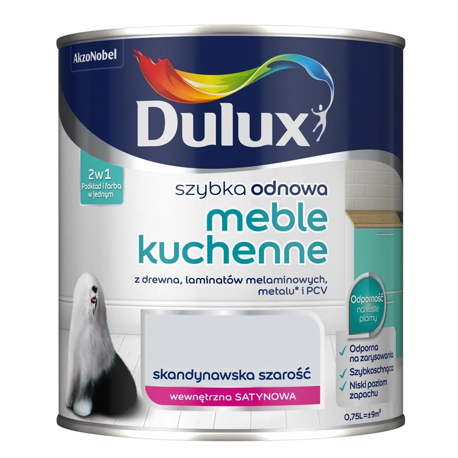 Dulux Szybka Odnowa Meble kuchenne skandynawska szarość 750 ml