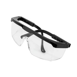 Okulary ochronne LUX Panorama niebieskie, odporne na zarysowania dla optymalnej ochrony oczu.