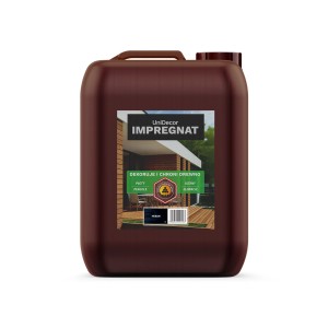 Kanister impregnatu do drewna UniDecor, odpowiedni do płotów, tarasów i innych.