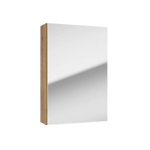 Szafka z lustrem t.b.t. z drewnianą ramą.