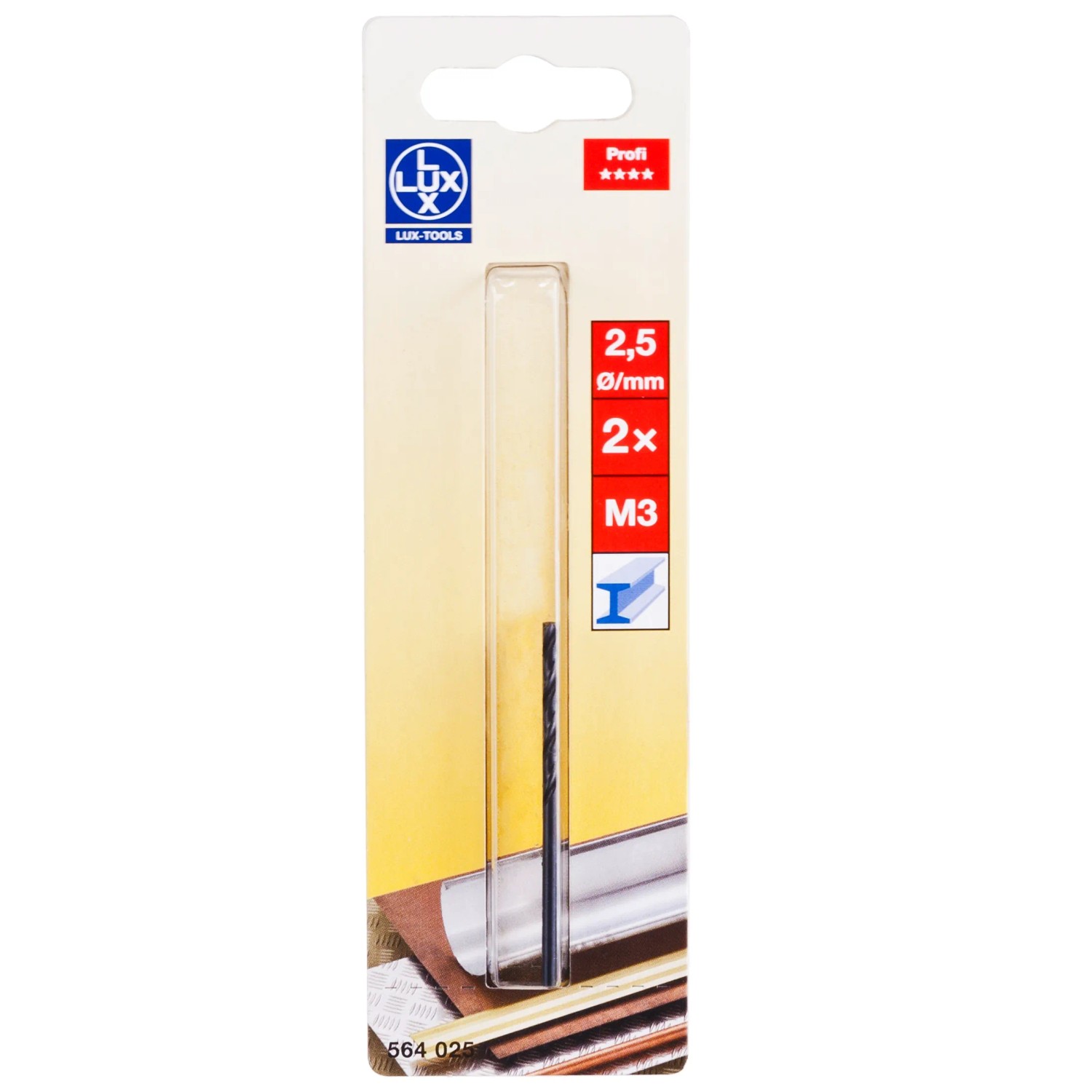 LUX-TOOLS Zestaw wierteł do metalu HSS 2,5 x 57 mm 2 cz.