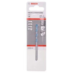Wiertło uniwersalne Bosch CYL-9 MultiConstruction, 4 mm, w opakowaniu.