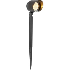 Lampa solarna 1xLED do gruntu IP44 reflektor ruchomy wys. 36 cm czarna